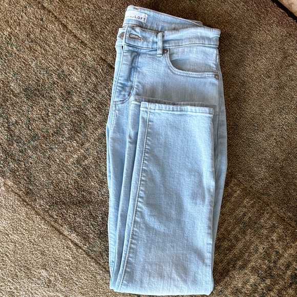 LOFT Light Wash Straight Leg Girlfriend Jeans - Picture 2 of 10